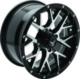 Quadboss Wheels 608572 QuadBoss Barbwire 14X7 - 5+2 - 4/110 - Black Machined thumbnail 8