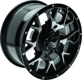 Quadboss Wheels 608574 QuadBoss Barbwire 14X7 - 4+3 - 4/156 - Machined thumbnail 4
