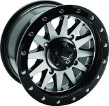 Quadboss Steely Gloss Black Wheels 14x7 Wheels, Black, 14 in. x 7.00 in., Steel, Black, 4 x 156mm Bolt Circle, 4+3 in. Offset, Each thumbnail 5