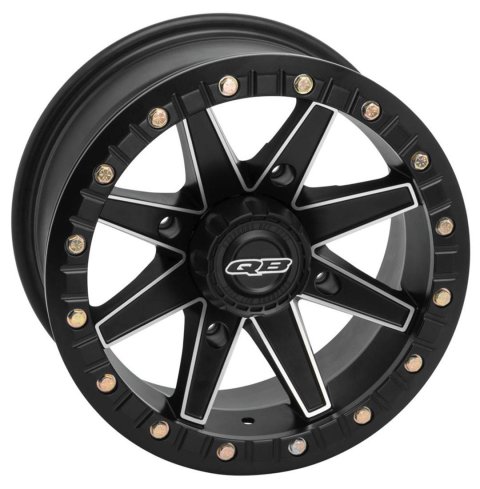 Quadboss Boss Lock Matte Black Machined Wheels 14x7 BOSS BEAD 14X7 4/110 5+2
