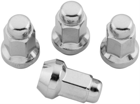 Quadboss Lug Nuts 608926 Nuts, 10mm x 1.25 RH, Steel, Chrome, Set of 4 thumbnail 1
