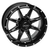 Quadboss Slicer Gloss Black Machined Wheels 14x7 SLICER 14X7 4/110 5+2 thumbnail 1
