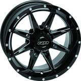 Quadboss Slicer Gloss Black Machined Wheels 14x7 SLICER 14X7 4/110 5+2 thumbnail 2