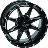 Quadboss Slicer Gloss Black Machined Wheels 14x7 SLICER 14X7 4/110 5+2 thumbnail 3