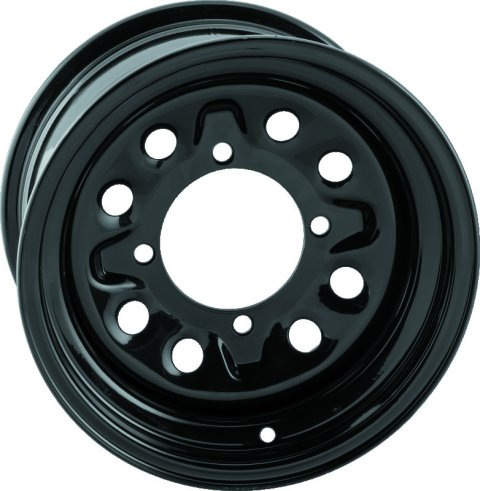 Quadboss Steely Gloss Black Wheels 12x7 Rims, Qb Whl 12X7 4+3 4/137 thumbnail 2