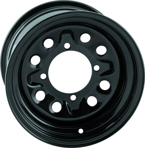 Quadboss Steely Gloss Black Wheels 12x7 Rims, Qb Whl 12X7 4+3 4/137 thumbnail 3