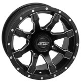 Quadboss Grinder Matte Black Machined Wheels 608506 GRINDER 14X7 4/110 5+2 thumbnail 1