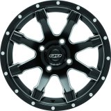 Quadboss Grinder Matte Black Machined Wheels 608506 GRINDER 14X7 4/110 5+2 thumbnail 3