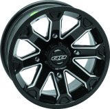 Quadboss Blitz Gloss Black Machined Wheels 14x7 Wheels, Blitz, Black, Machined, Aluminum, 14 x 7, 4 x 137 Bolt Pattern, 5+2, Each thumbnail 2