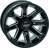 Quadboss Blitz Gloss Black Machined Wheels 14x7 Wheels, Blitz, Black, Machined, Aluminum, 14 x 7, 4 x 137 Bolt Pattern, 5+2, Each thumbnail 3