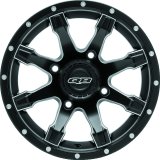 Quadboss Grinder Matte Black Machined Wheels 14x7 GRINDER 14X7 4/137 5+2 thumbnail 2