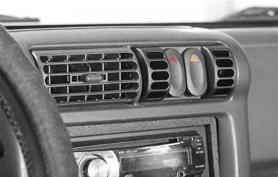 Rugged Ridge A/C Vent Switch Pods 17235.8 Housing with Rockers, Mount, Plastic, Black, Jeep, Kit