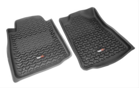 Rugged Ridge All-Terrain Floor Liners 82904.1 Liners, All-Terrain, Front Seat, Thermoplastic, Black, Jeep, SUV, Pair