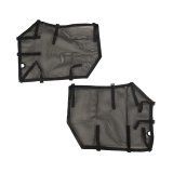 Rugged Ridge Fortis Tube Door Covers 13579.53 Skins, Covers, Front, Black, Nylon Mesh, Jeep, Pair thumbnail 2