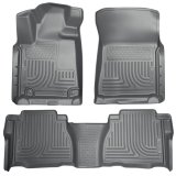 Husky WeatherBeater Floor Liners for 2007-2011 TUNDRA - 98582 Mat, WeatherBeater, Front/Second Seat, Rubberized, Thermoplastic, Gray, Toyota, Set of 3 thumbnail 2