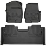 Husky WeatherBeater Floor Liners for 2017-2024 F-250 SUPER DUTY, F-350 DUTY - 94071 Mats, WeatherBeater, Front/Second Seat, Rubberized, Thermoplastic, Black, Ford, Set of 3 thumbnail 2