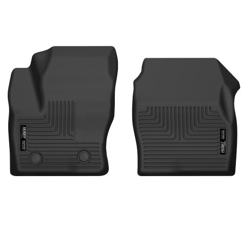 Husky X-act Contour Floor Liners for 2020-2022 TRANSIT CONNECT - 51921 Liners, Contour, Front Seat, Rubberized/Thermoplastic, Black, Ford, Pair thumbnail 1