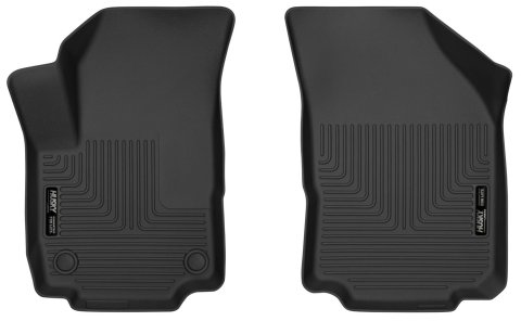 Husky X-act Contour Floor Liners for 2021-2024 MUSTANG MACH-E - 52241 Mats, X-ACT, Front Seat, Rubberized, Thermoplastic, Black, Ford, Pair