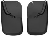 Husky Custom-Molded Mud Guards 57681 Flaps, Custom Molded, Plastic, Black, Rear, Without Fender Flares, Ford, Pair thumbnail 1