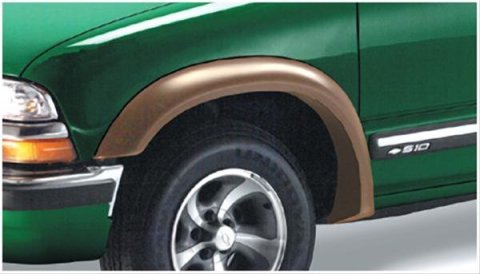 Husky Extend-A-Fender Flares for 1995-2005 BLAZER, 1994-2003 S10 - 28041907 Fender Flares, Extend-A-Fender, Front and Rear, Black, Dura-Flex Thermoplastic, Chevy, Set of 4