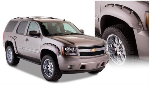 Husky Pocket-Style Fender Flares for 2007-2014 TAHOE - 2804937 Flares, Pocket Style, Front, Rear, Black, Dura-Flex Thermoplastic, Chevy, Set of 4
