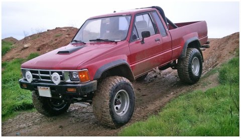 Husky Extend-A-Fender Flares for 1984-1988 PICKUP - 28031902 Fender Flares, Extend-A-Fender, Front, Rear, Black, Dura-Flex Thermoplastic, Toyota, Set of 4