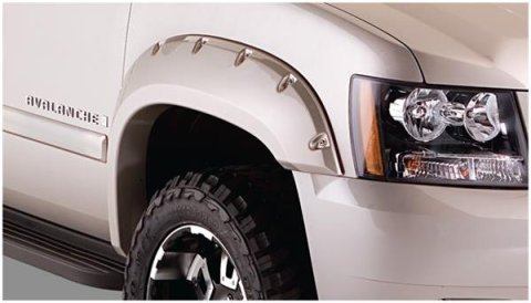 Husky Pocket-Style Fender Flares for 2007-2013 AVALANCHE - 2804932 Flares, Pocket Style, Front, Rear, Black, Dura-Flex Thermoplastic, Chevy, Set of 4