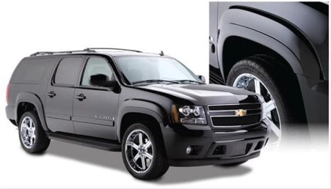 Husky OE-Style Fender Flares for 2007-2014 SUBURBAN 1500, 2007-2013 2500 - 2804921 Flares, OE Style, Front and Rear, Black, Dura-Flex Thermoplastic, Chevy, Set of 4