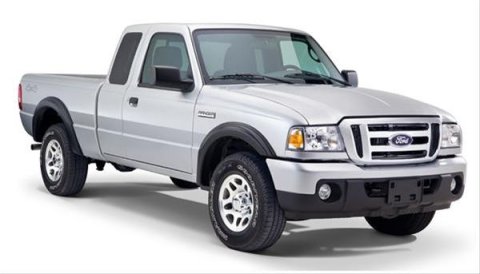 Husky OE-Style Fender Flares for 1993-2011 RANGER - 28021912 Flares, OE Style, Front, Rear, Black, Dura-Flex Thermoplastic, Ford, Set of 4