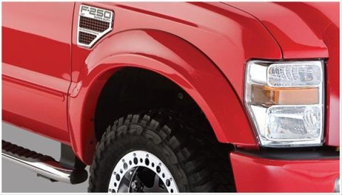 Husky OE-Style Fender Flares for 2008-2010 F-250 SUPER DUTY, F-350 DUTY - 2802918 Flares, OE Style, Front and Rear, Black, Dura-Flex Thermoplastic, Ford, Set of 4