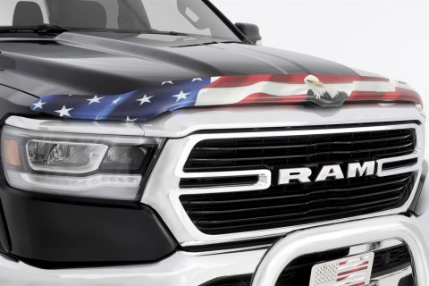 Husky Bug Shields (American Flag with Eagle) 2818959 HOOD SHIELD FLAG GMC SIERRA 1500