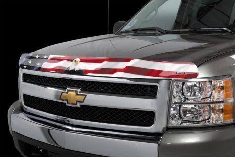 Husky Bug Shields (American Flag with Eagle) 2818956 HOOD SHIELD FLAG CHEVROLET SILVERADO 1500 EXCLUDES ZR2, LT TRAIL BOSS, CUSTOM TRAIL BOSS