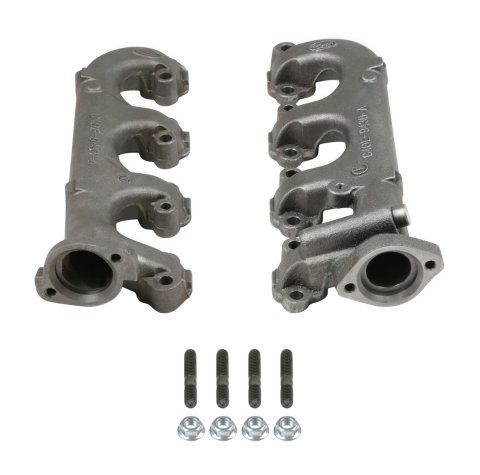 Scott Drake Exhaust Manifolds for 1964-1973 MUSTANG - C5ZZ-9430-1-DE Manifolds, Cast Iron, Natural, Ford, 260, 289, 302, Pair thumbnail 2