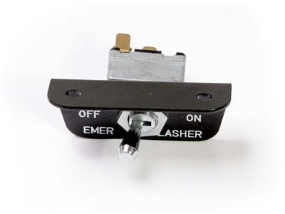 Scott Drake Emergency Flasher Switches C6AZ-13350 Switch, Flasher, Labeled, Toggle, Male Pin Terminal Type, Steel/Plastic, Black, Ford, Each thumbnail 1