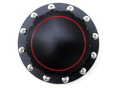 Scott Drake Fuel Tank Caps B-9030-P-BK Cap, Aluminum, Black Anodized, Ford, Each