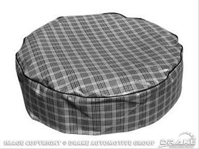Scott Drake Heavy-Duty Spare Tire Covers TC-PLD-14 Cover, Heavy Duty, Plaid, Vinyl, Gray/White/Black, Ford, 14 in. Rim, Each