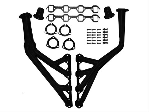 Scott Drake Headers C5ZZ-9430-BK Headers, Tri-Y, Steel, Painted, 2.5 in. Collector, Ford, 260, 289, 302, Pair thumbnail 1