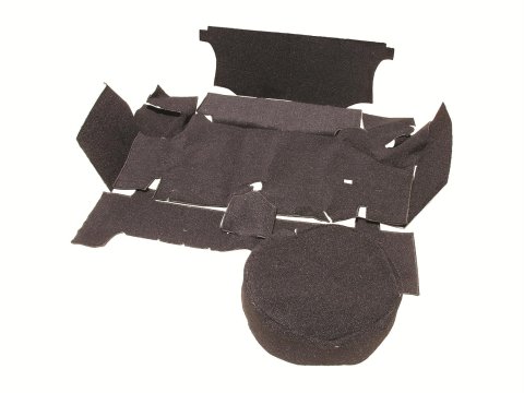 Scott Drake Trunk Carpet Kits TMK-CP-67-BK Mat, Black Material, Ford, Coupe Only, Kit
