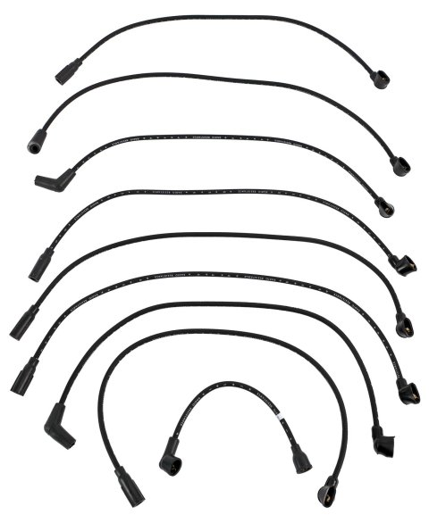Scott Drake Concours Spark Plug Wire Sets C5OZ-12259-B Wires, Concours, Assembled, Spiral Core, Black, Ford, 260, 289, Set