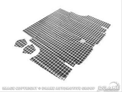 Scott Drake Standard-Duty Trunk Mats for 1965-1966 MUSTANG - TM-FM-CPCV-65P Mat, Vinyl, Gray/White/Black, Ford, Coupe, Convertibe, Each thumbnail 1