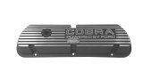 Scott Drake Classic Aluminum Valve Covers 6A582-C Covers, Cast Aluminum, Black Wrinkle, Cobra Powered By Ford Logo, Ford, Small Block Windsor, Pair thumbnail 2