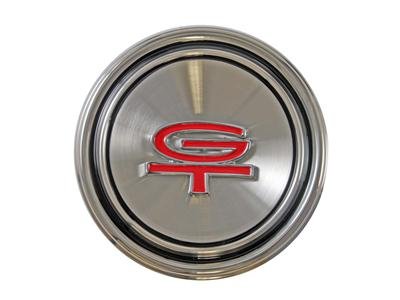 Scott Drake Styled Steel Hub Caps C8OZ-1130-C Hubcap, Flat, Red with GT Logo, Snap-On, Ford, Each