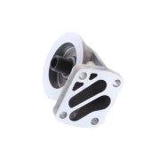 Scott Drake Oil Filter Adapters C8AZ-6881-A Adapter, Right Angle Adapter Style, 3/4 in.-16 Nipple Thread, Aluminum, Natural, Ford, Mercury, Each thumbnail 1