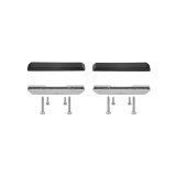 Scott Drake Armrest Base and Pad Kits KIT-INT-2-BK Armrests, Front, Vinyl, Black, Chrome Base, Ford, Kit thumbnail 1