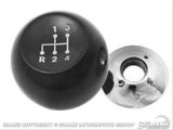 Scott Drake Original Manual Shift Knobs C5ZZ-7213-A Transmission Knob, Manual, 4-speed, Round, Plastic, Black, Ford, Each thumbnail 1