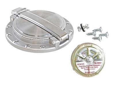 Scott Drake Fuel Tank Caps D1ZZ-9030-C Cap, Steel, Gold Iridited, Ford, Kit
