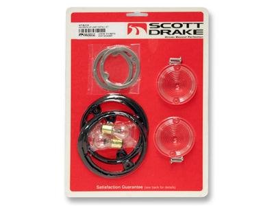 Scott Drake Backup Light Installation Kits KIT-ELC-9 Lenses, Bulbs, Mounting Pads, Gaskets, Ford, Kit