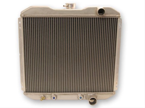 Scott Drake Replacement Radiators 340-2AL Radiator, Replacement, Downflow, Dual-row, Aluminum, Natural, Transmission Cooler, Ford, 289, 302, 351W, Each thumbnail 2