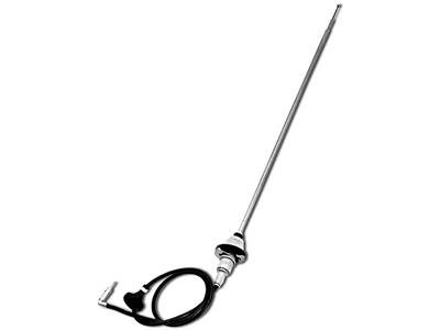Scott Drake Antennas C5ZZ-18813-B Antenna, Steel, Chrome, Round Base, Ford, Each