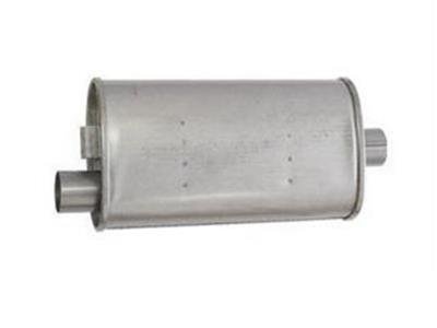 Scott Drake Steel Inch Muffler C8ZZ-5230-A Muffler, Oval, Steel, Aluminized, Offset Inlet, Center Outlet, Ford, 200, Each